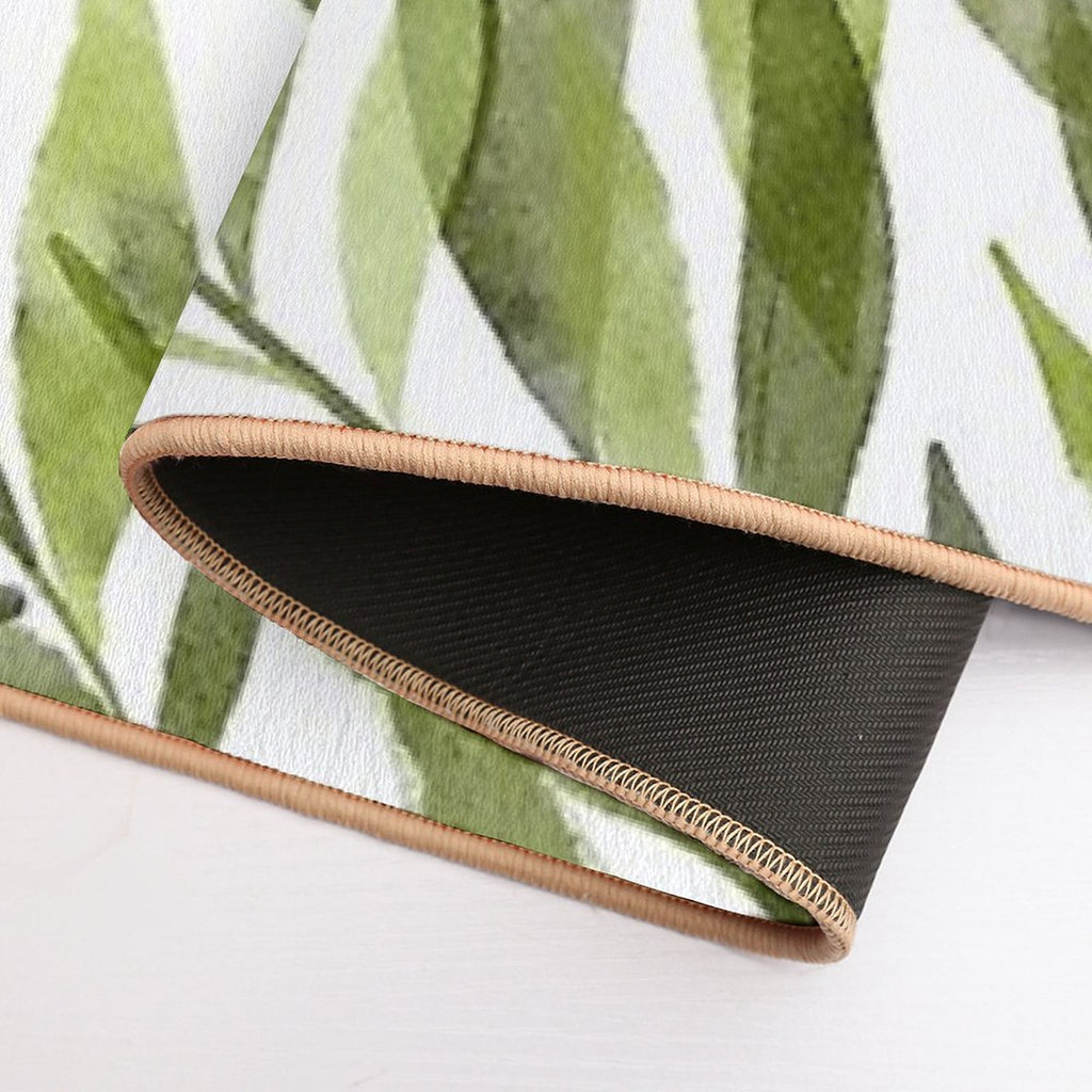 Delicate Eucalyptus Leaves  Stain-Proof Bath Mat