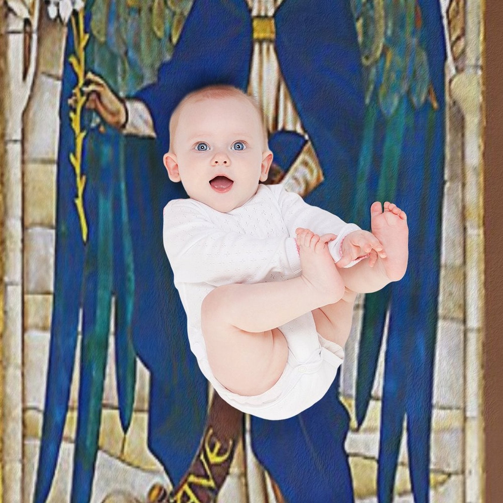 St Gabriel Angel Catholic Saint Archangel Easy Care Throw Blanket
