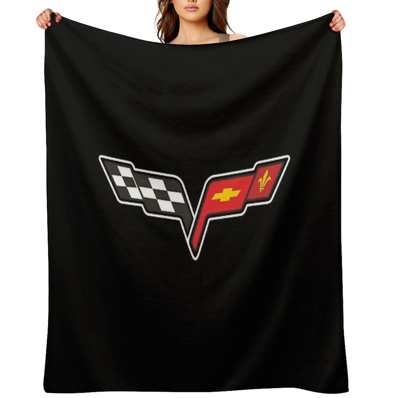 Best of Corvette Hi Emblem All-season Throw Blanket