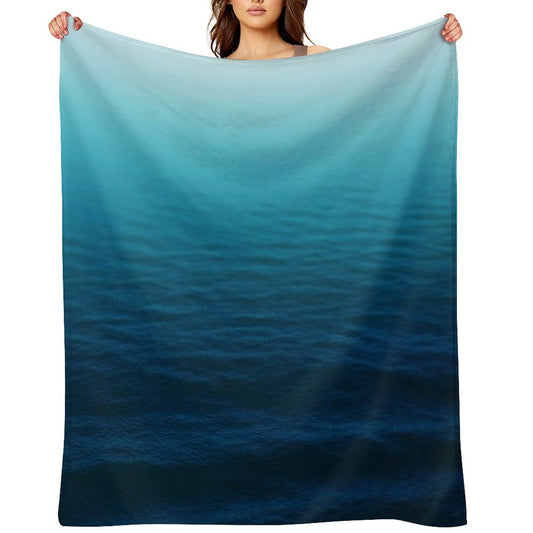 Deep Blue Velvety-soft Throw Blanket