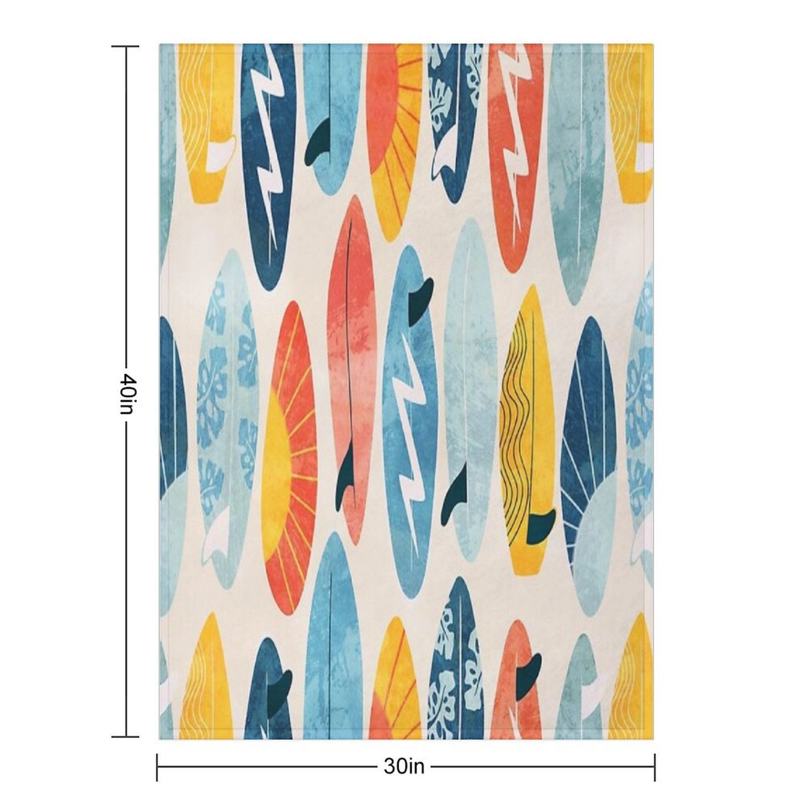 Surfboard White Wrinkle-free Throw Blanket