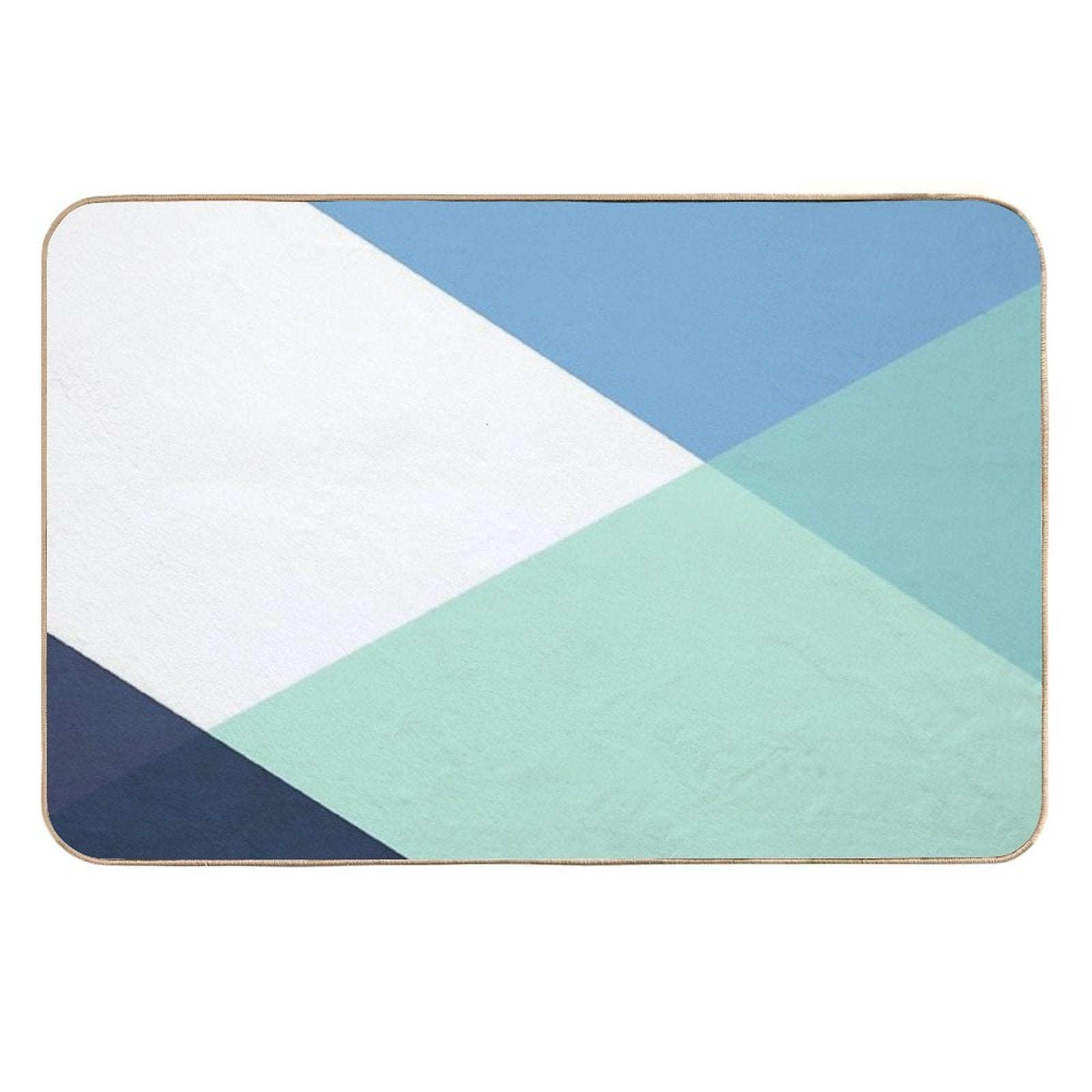 Geometrics - Seafoam & Blue Concrete  Odorless Bath Mat