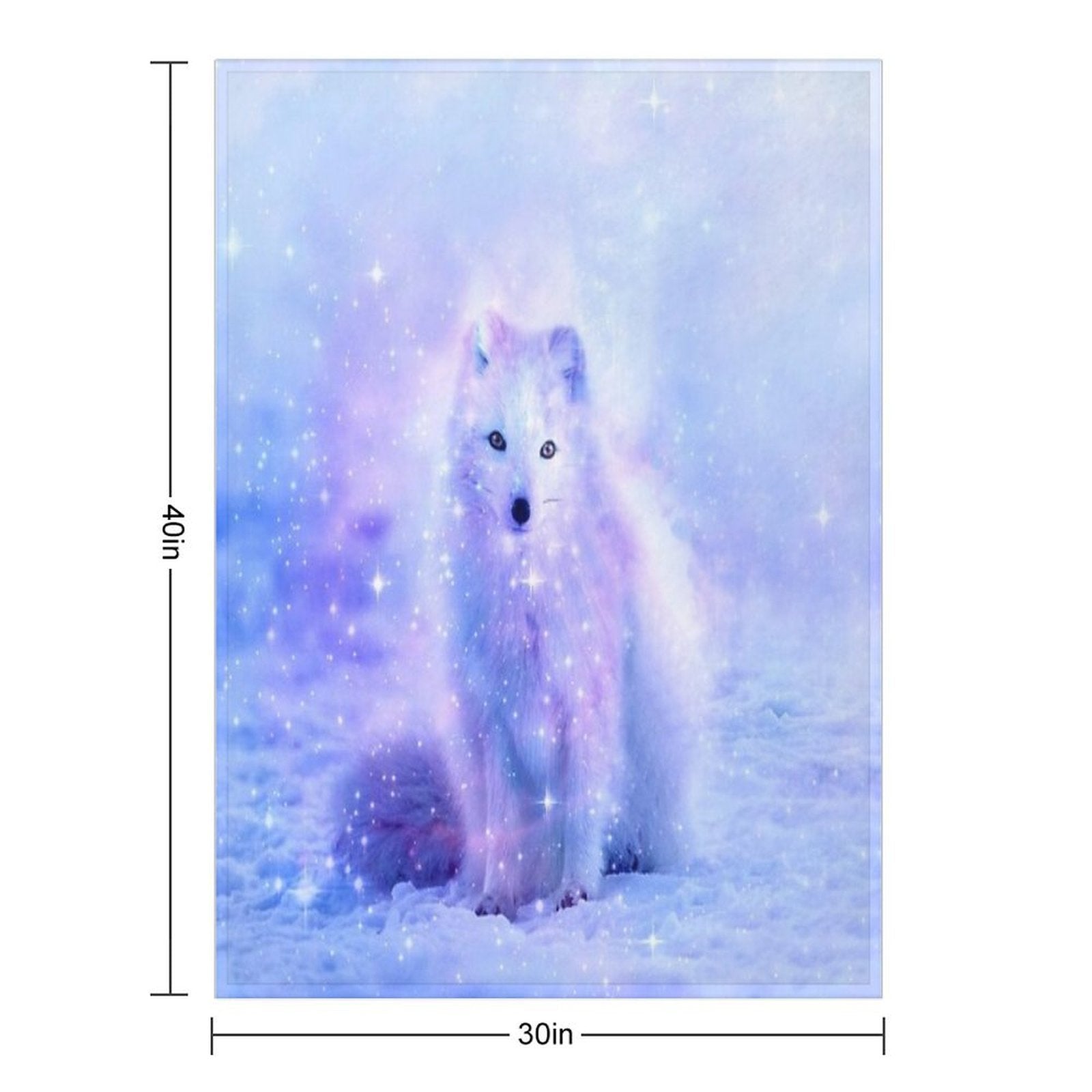 Arctic Iceland Fox Lightweight Throw Blanket