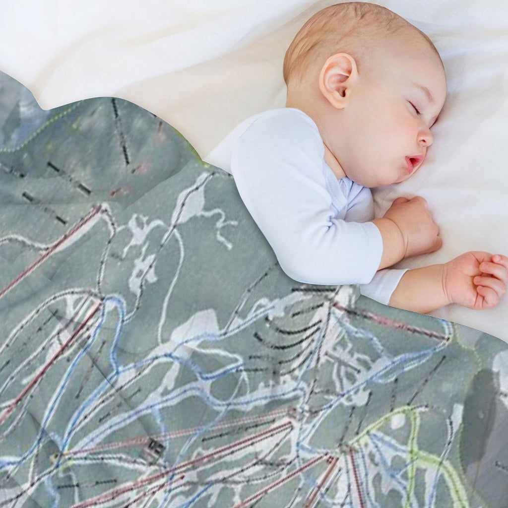Steamboat Resort Trail Map Premium Throw Blanket