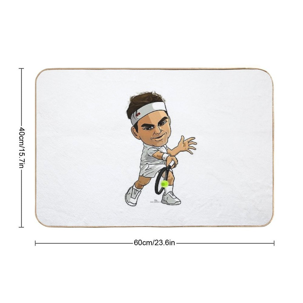 Roger Eyes on Ball  Eco-Friendly Bath Mat