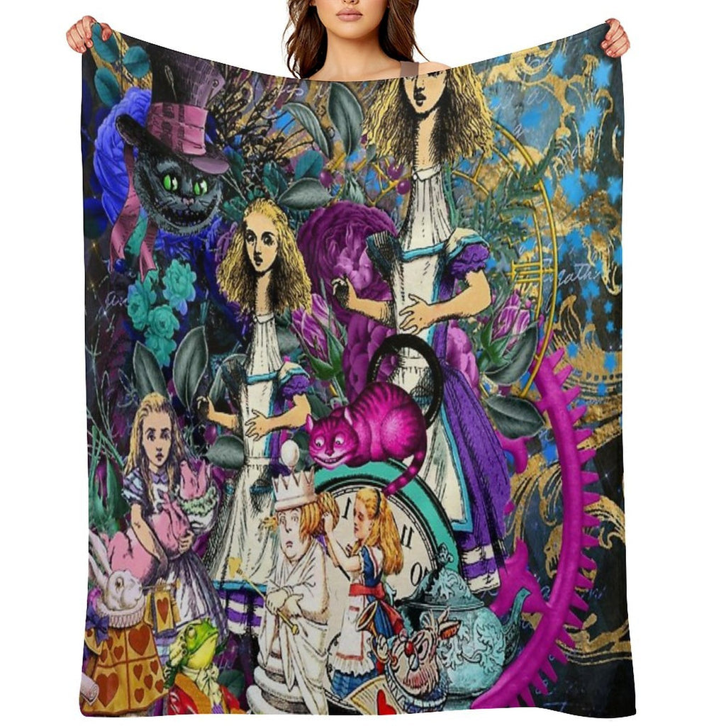 Alice Wonderland, Alice in Vintage Wonderland Eco-conscious Throw Blanket