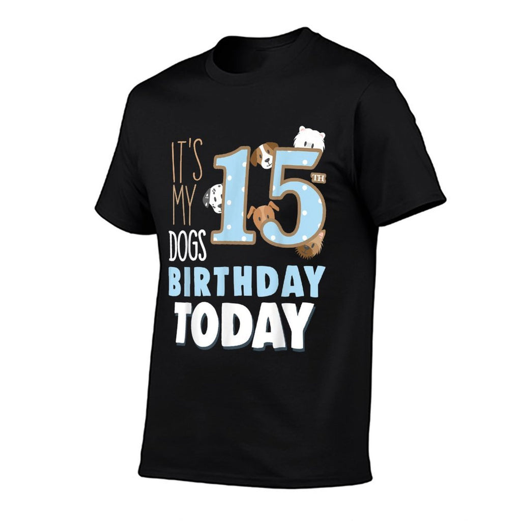 Its My Dogs 15th Birthday Party Idea & Birthday Dog Parent  Eco-friendly Material T-Shirt