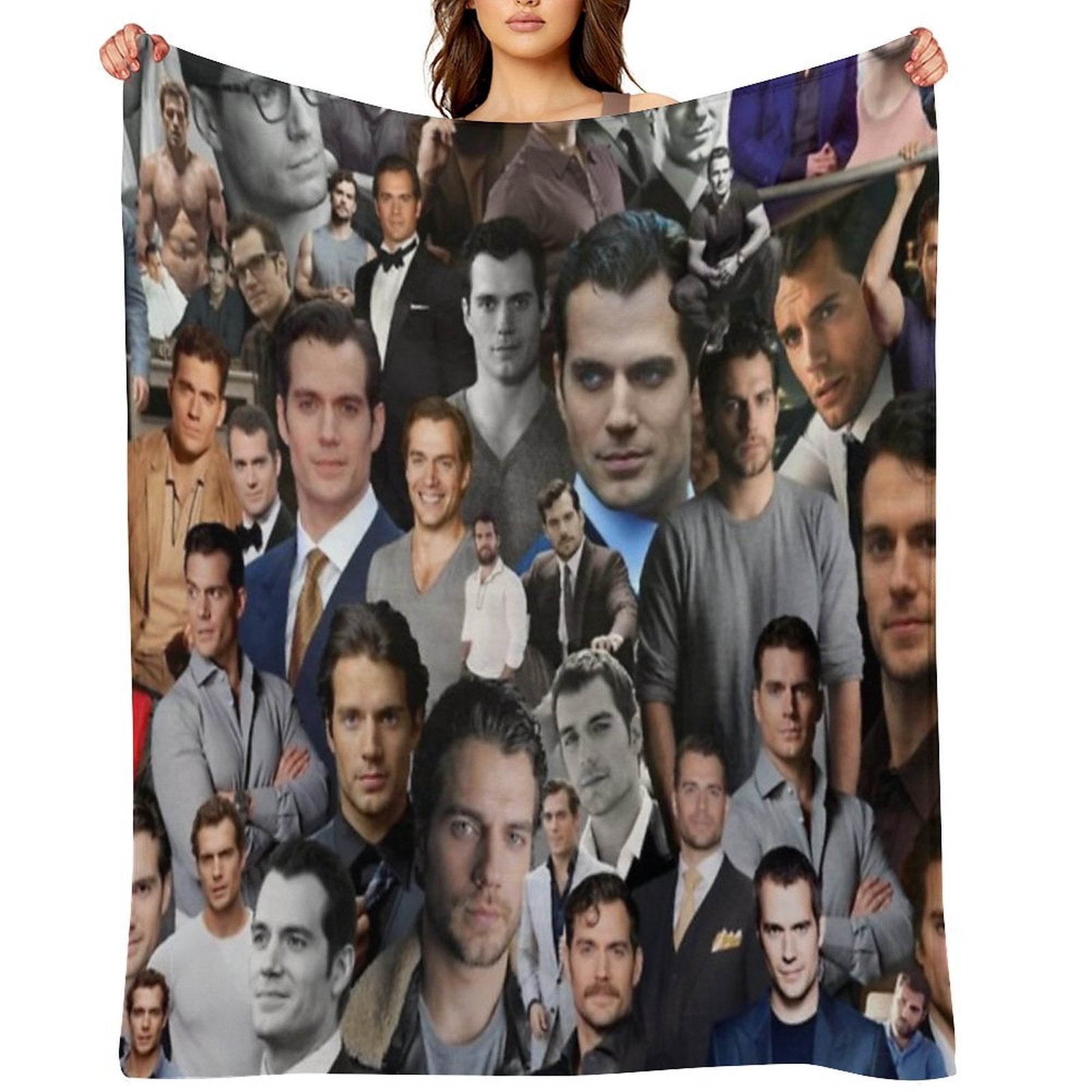 Henry Cavill Collage Lightweight Throw Blanket