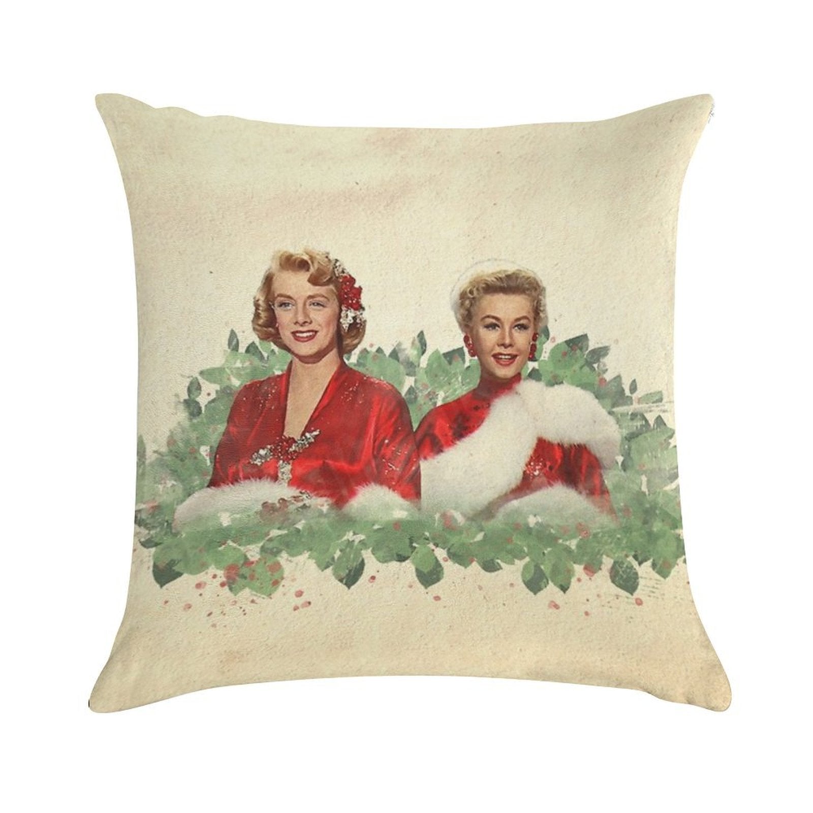 Sisters - A Merry White Christmas Soft Washable Throw Pillow