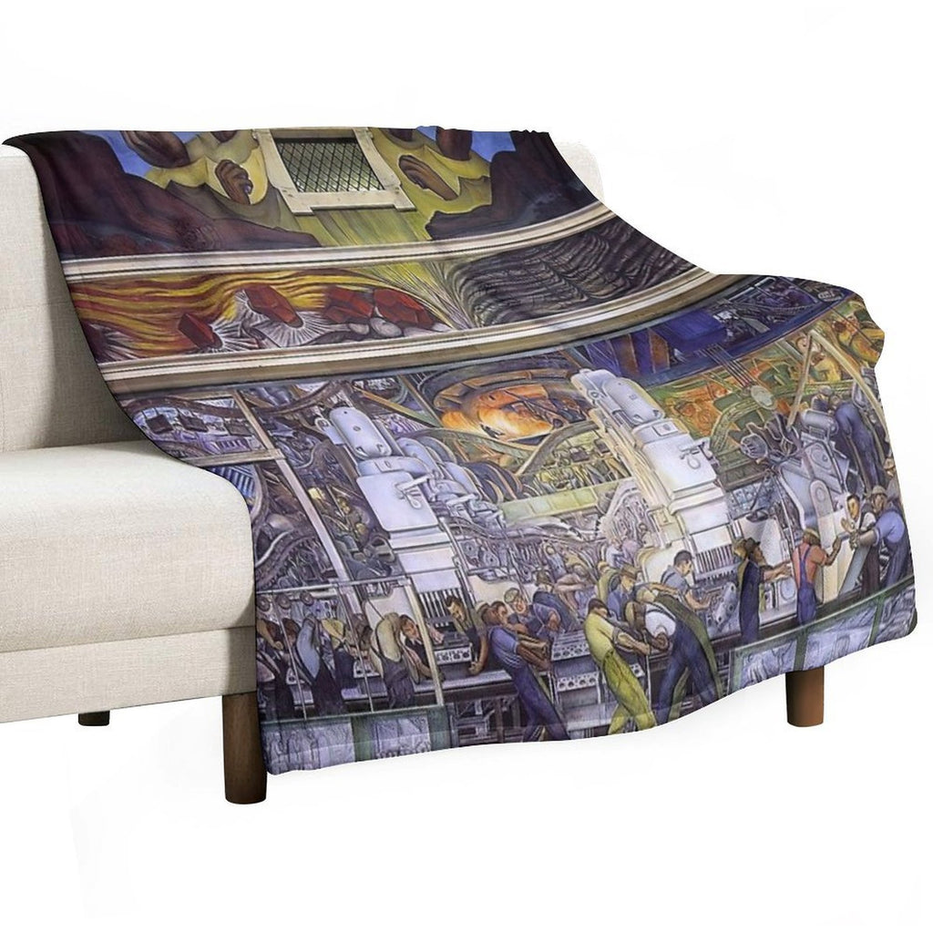 Diego Rivera Famous Paintings Compact Throw Blanket