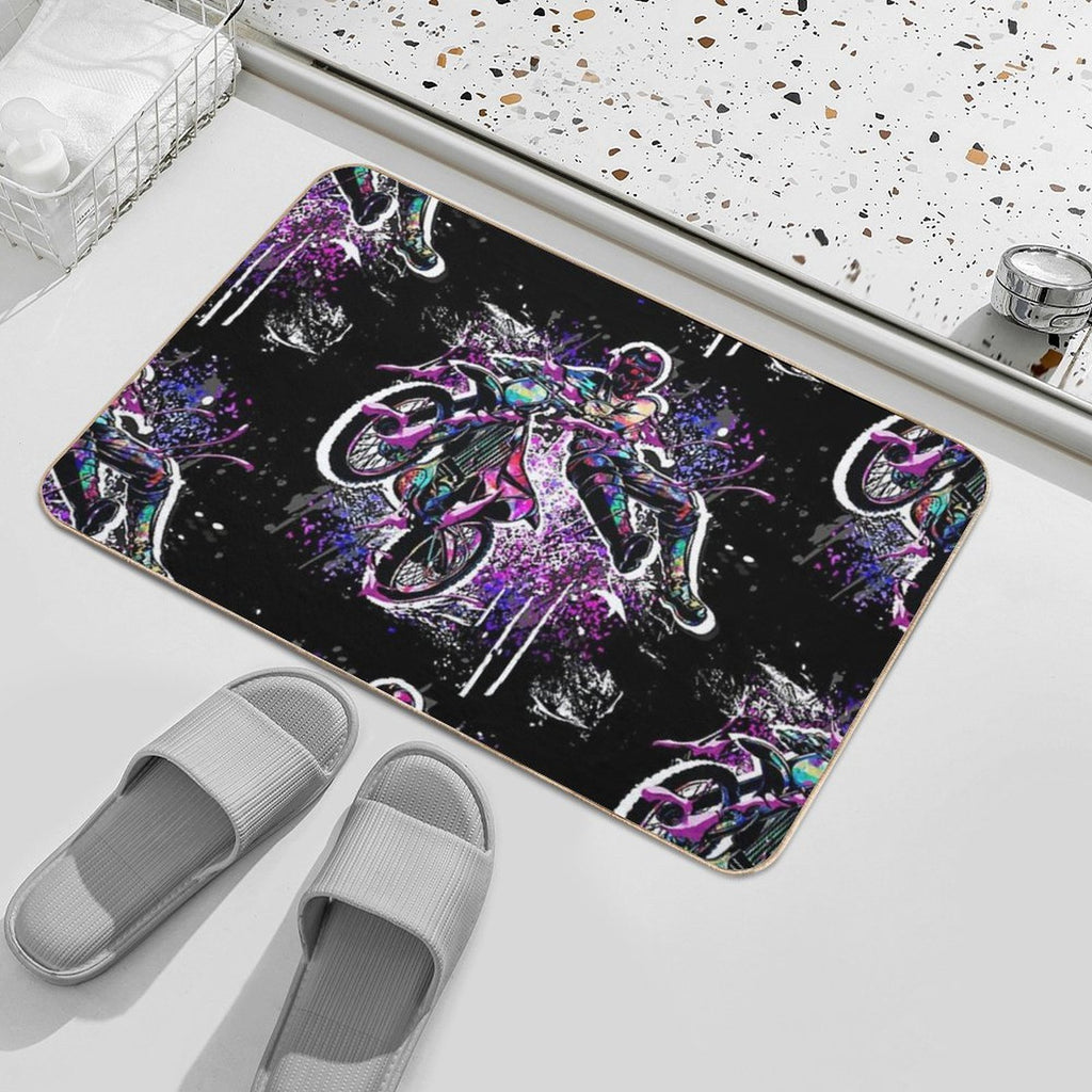 Motocross - MX - Moto Cross  Long-Lasting Bath Mat