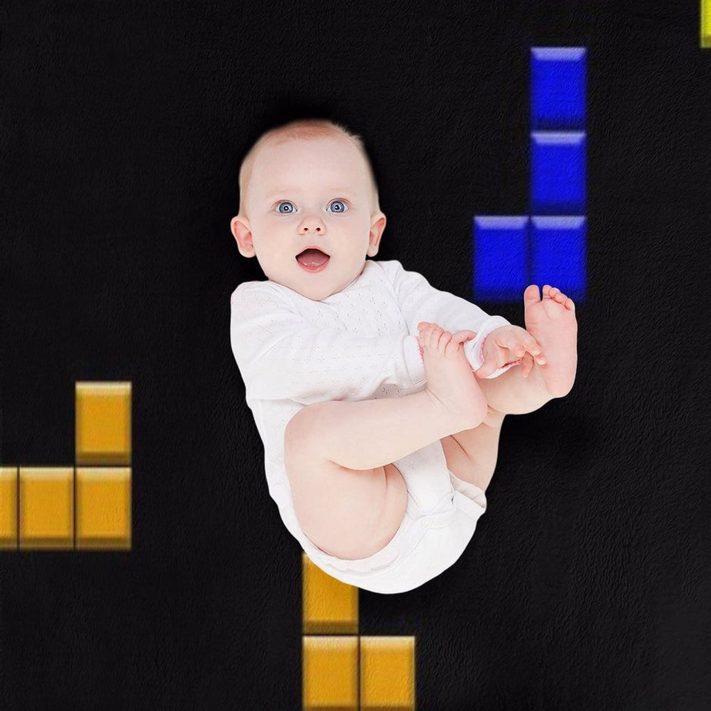 Retro Game Pattern Machine-washable Throw Blanket