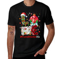 LOVE Postal Worker Christmas Santa Reindeer Matching Team  High-quality Stitching T-Shirt