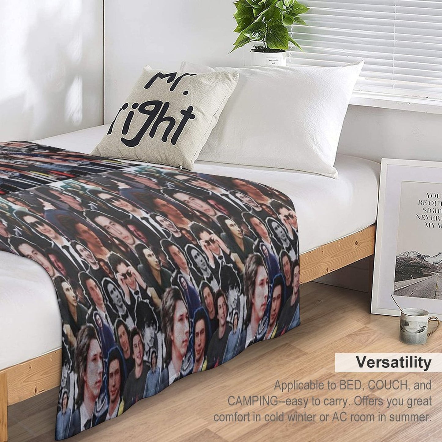 Assorted Adam Driver Collage Anti-pilling Throw Blanket