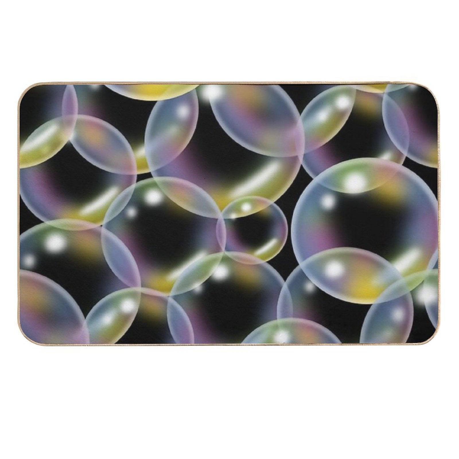 Overlapping Bubbles Pattern (Large)  Odorless Bath Mat