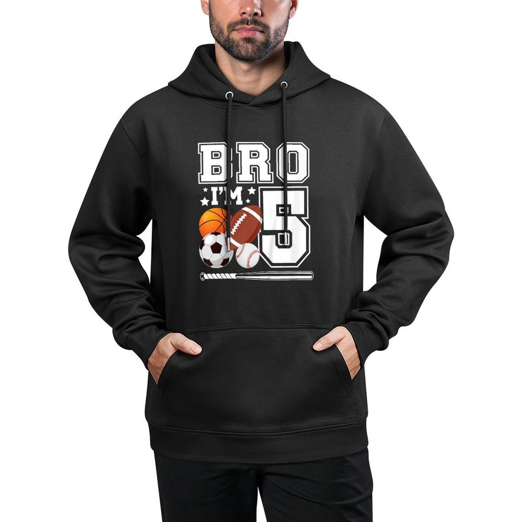 Kids 5th Sports Birthday Party 5 Year Old Boy Birthday Sports Layering Staple Hoodie