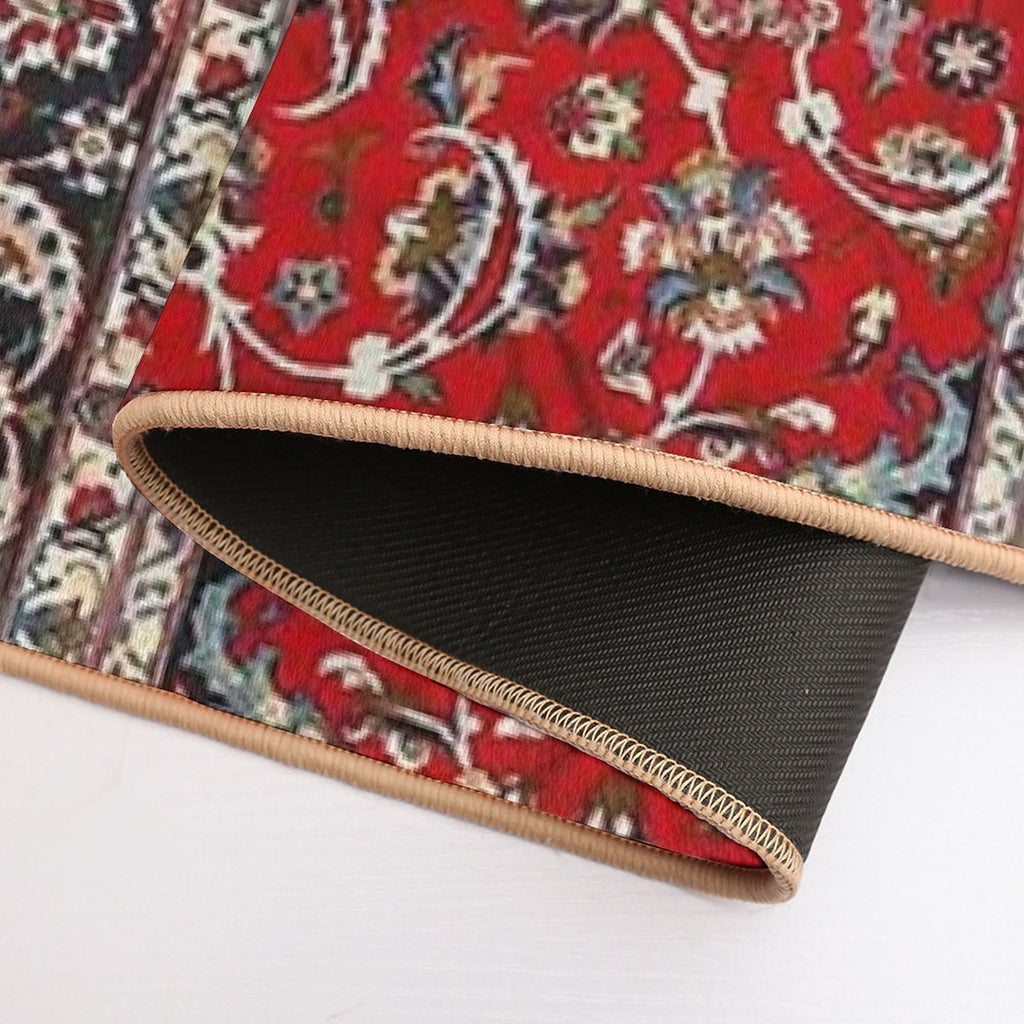 Fine Silk & Wool Isfahan Persian Rug Print  Toxin-Free Bath Mat
