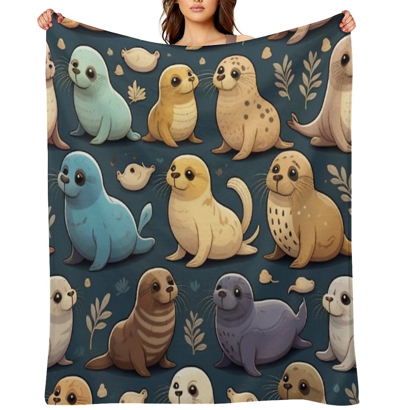 Seals Anti-pilling Throw Blanket