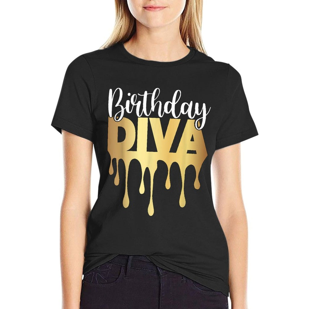 Outstading Gifts for Melanin Birthday Diva - Womens Black - Small  Odor-resistant T-Shirt