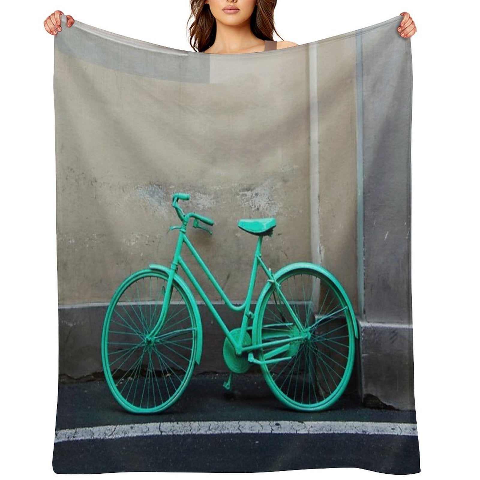 Green Cycle Wrinkle-free Throw Blanket
