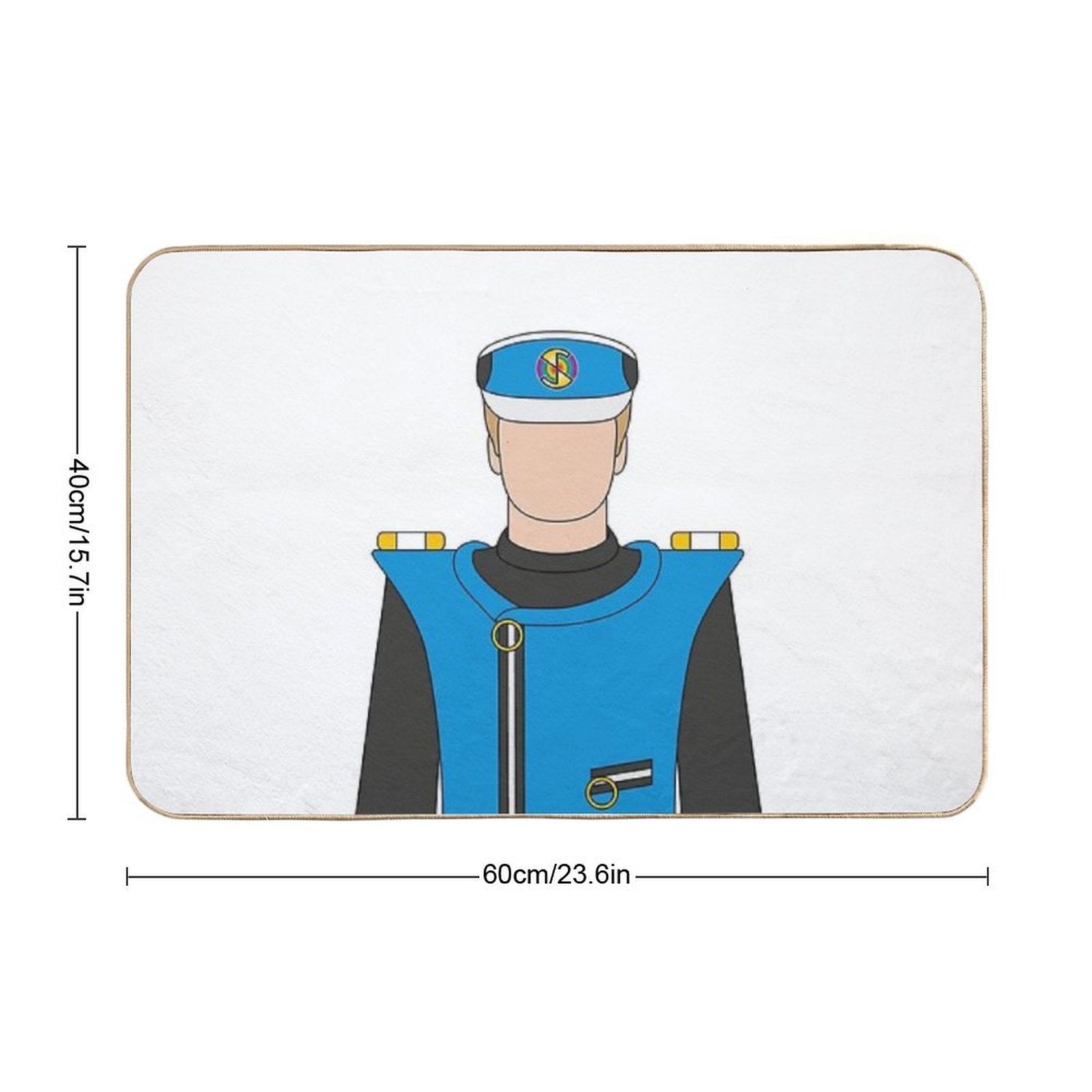 Captain Blue Icon  Dirt-Trapping Bath Mat