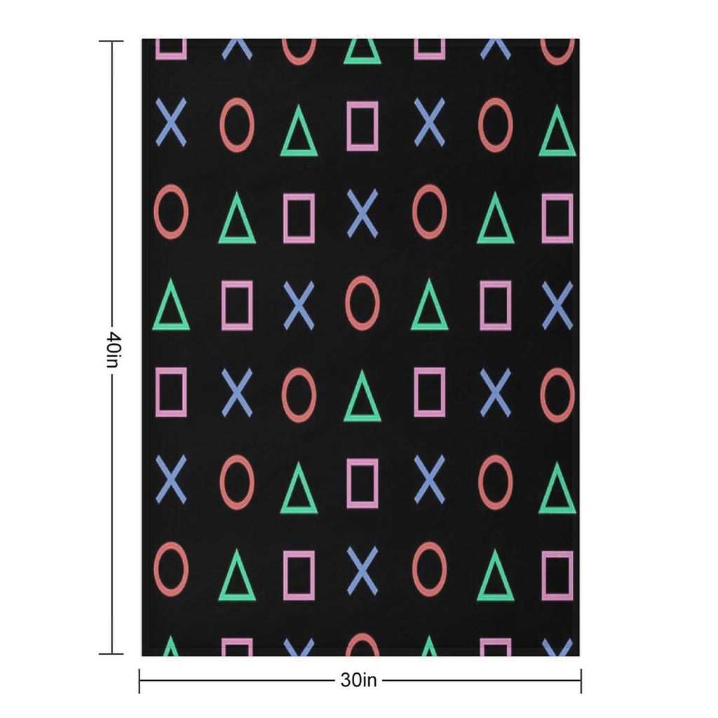 Classico Controller Buttons Icon Travel-friendly Throw Blanket