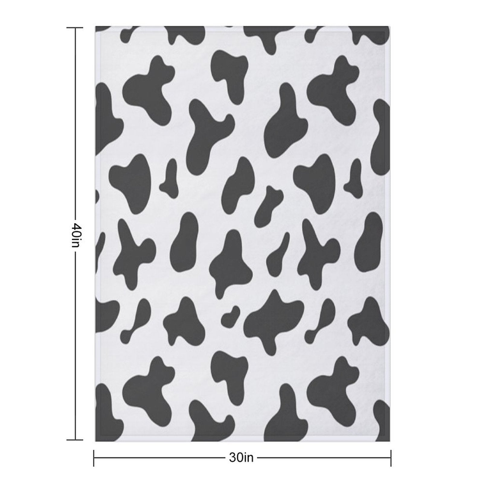 Kawaii Cow Pattern Lightweight Throw Blanket