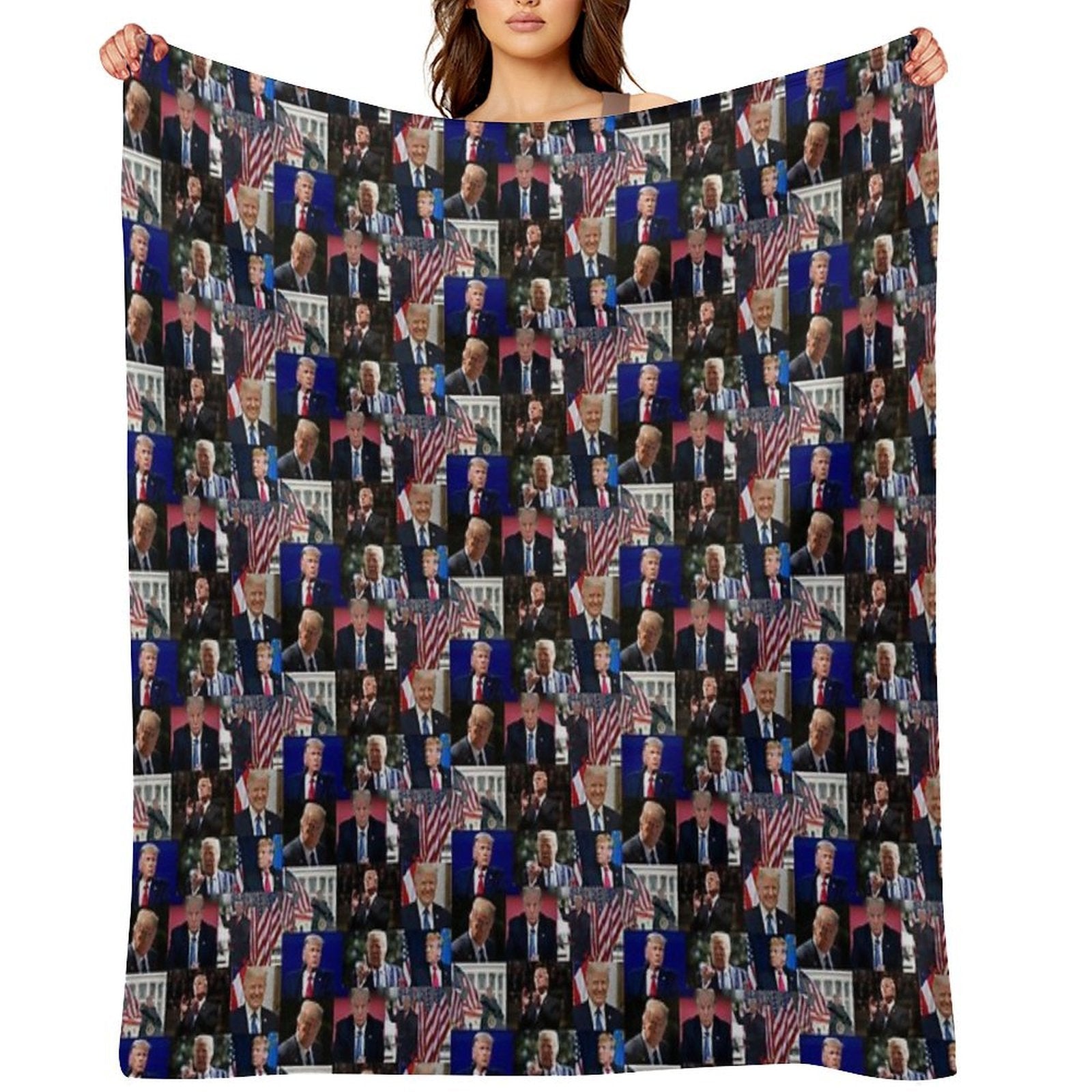 Trump Machine-washable Throw Blanket