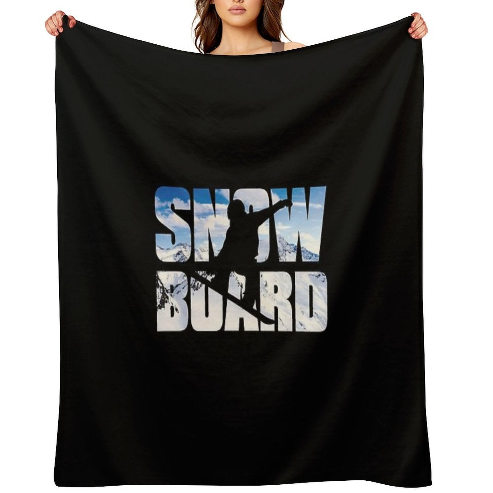 Snowboard Eco-conscious Throw Blanket