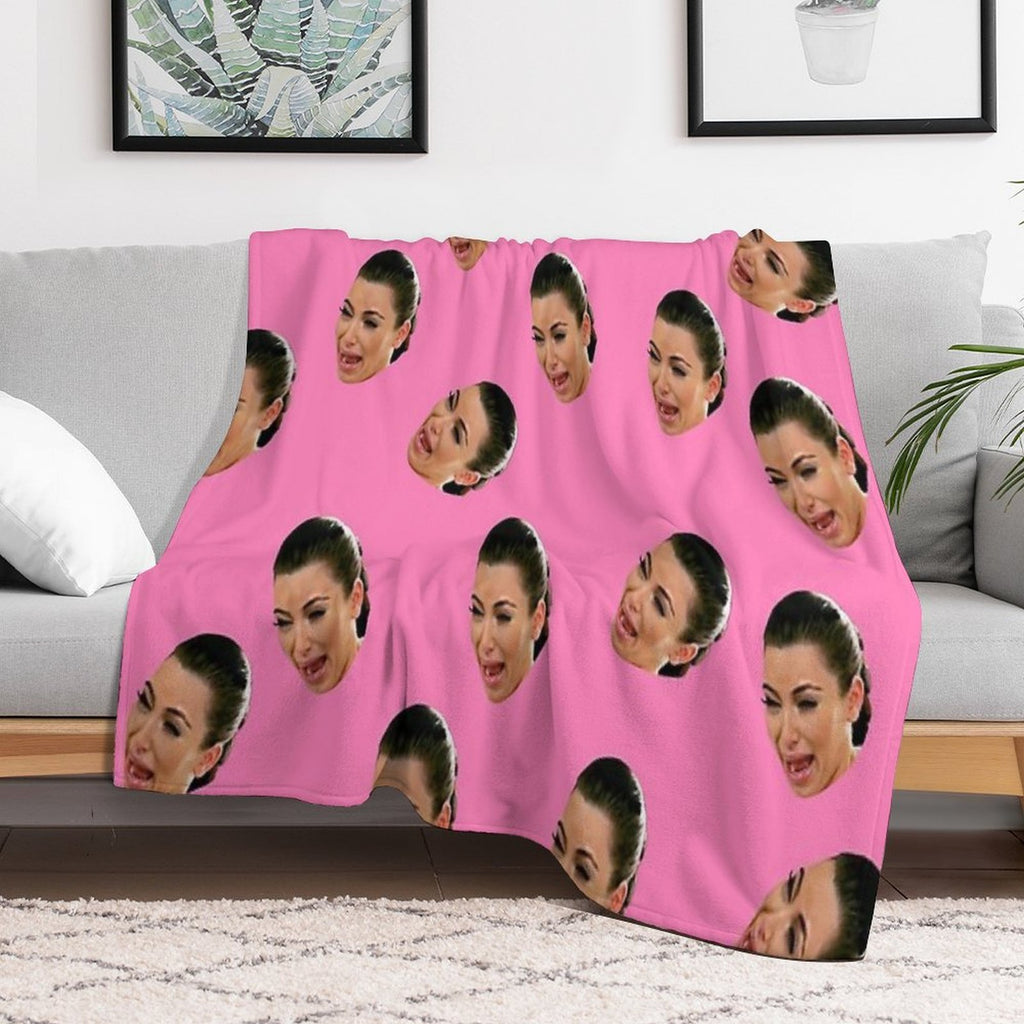 Crying Kim Kardashian All-season Throw Blanket