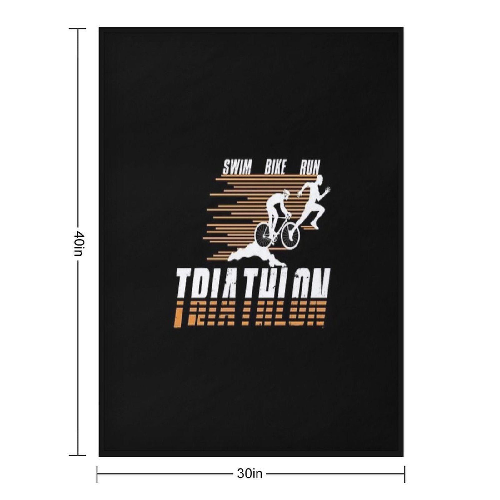 Triathlon - Swim, Bike, Run Triathlete Easy Care Throw Blanket