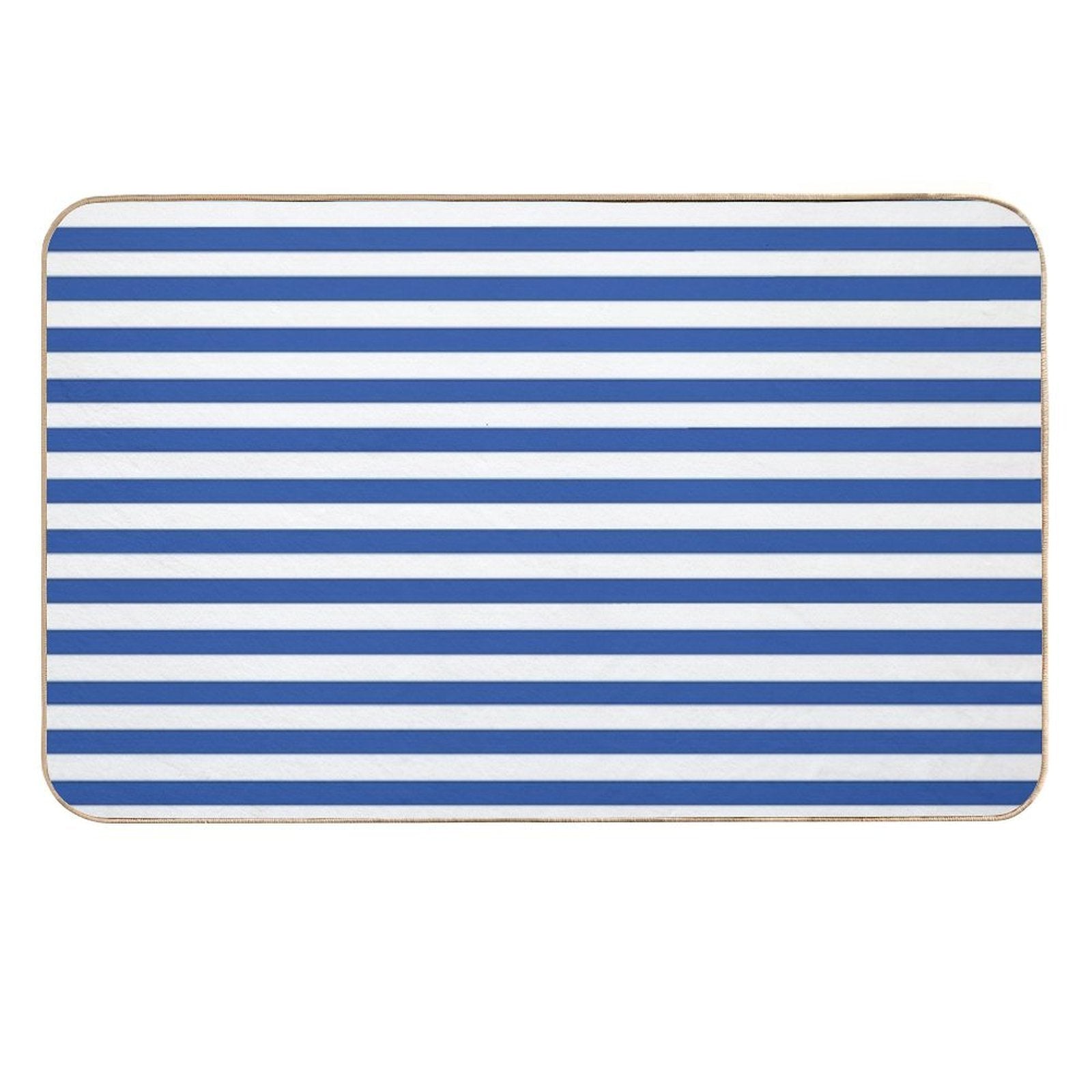 Blue And White Stripes  Long-Lasting Bath Mat
