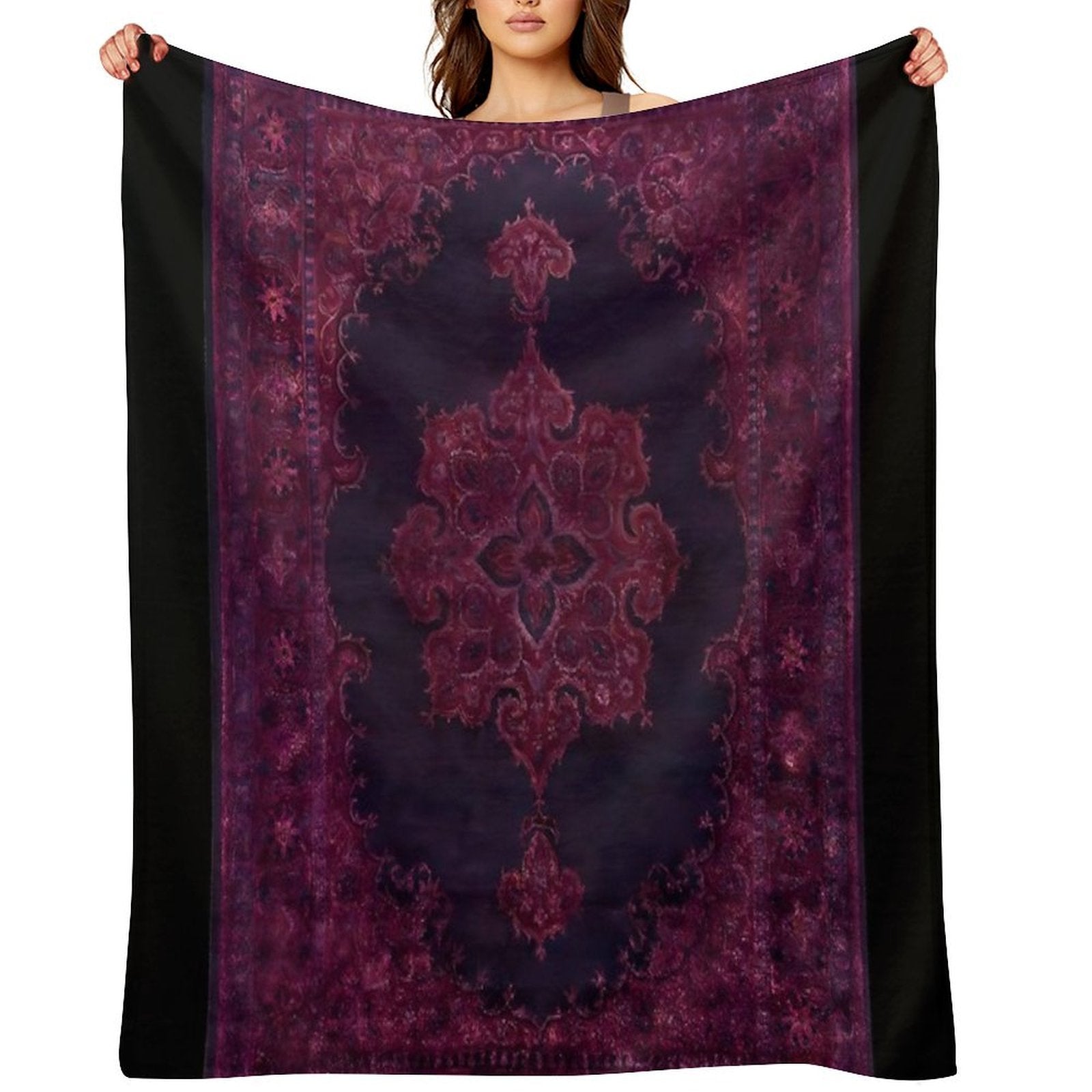 Oriental Rug Comfort Throw Blanket