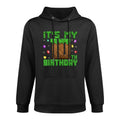 Birthday Boy It's My 10th Birthday Gamer Pixel Number Medium-Weight Fabric Hoodie