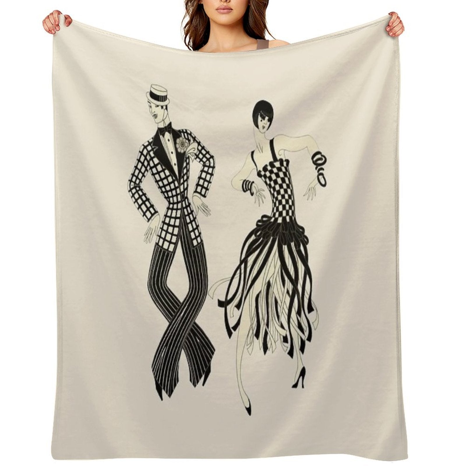 Erté - Charleston Couple All-season Throw Blanket