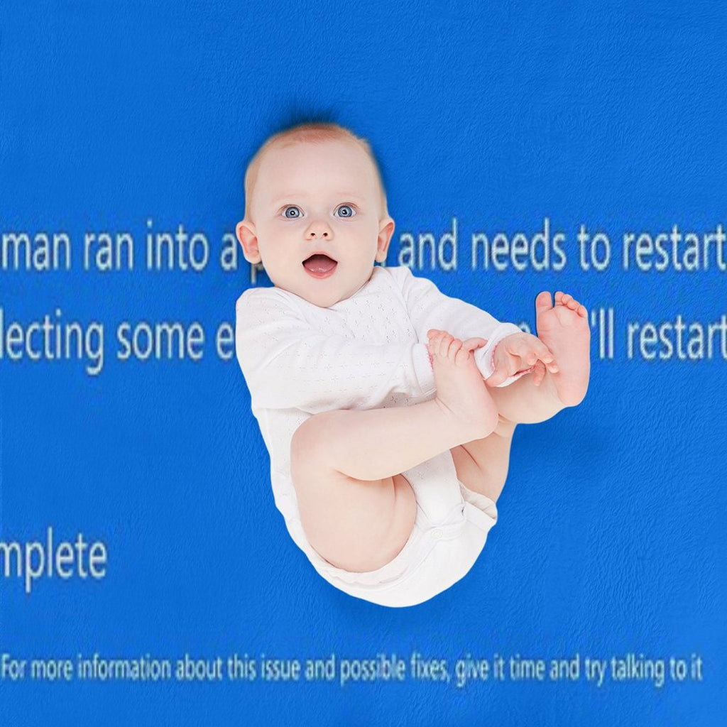 Blue Screen of Death - Human Edition Gift-ready Throw Blanket