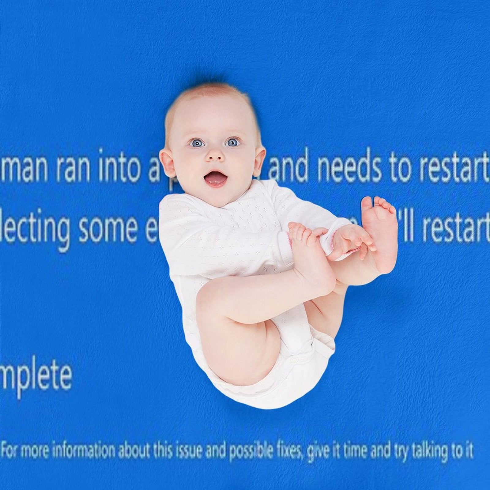 Blue Screen of Death - Human Edition Gift-ready Throw Blanket