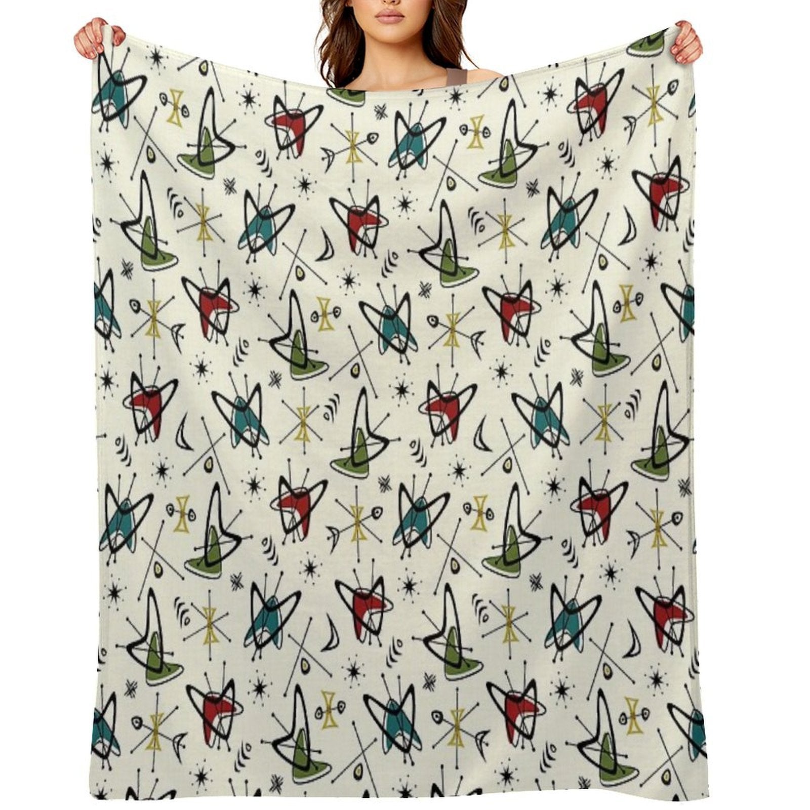 Atomic Boomerang Flashback All-season Throw Blanket