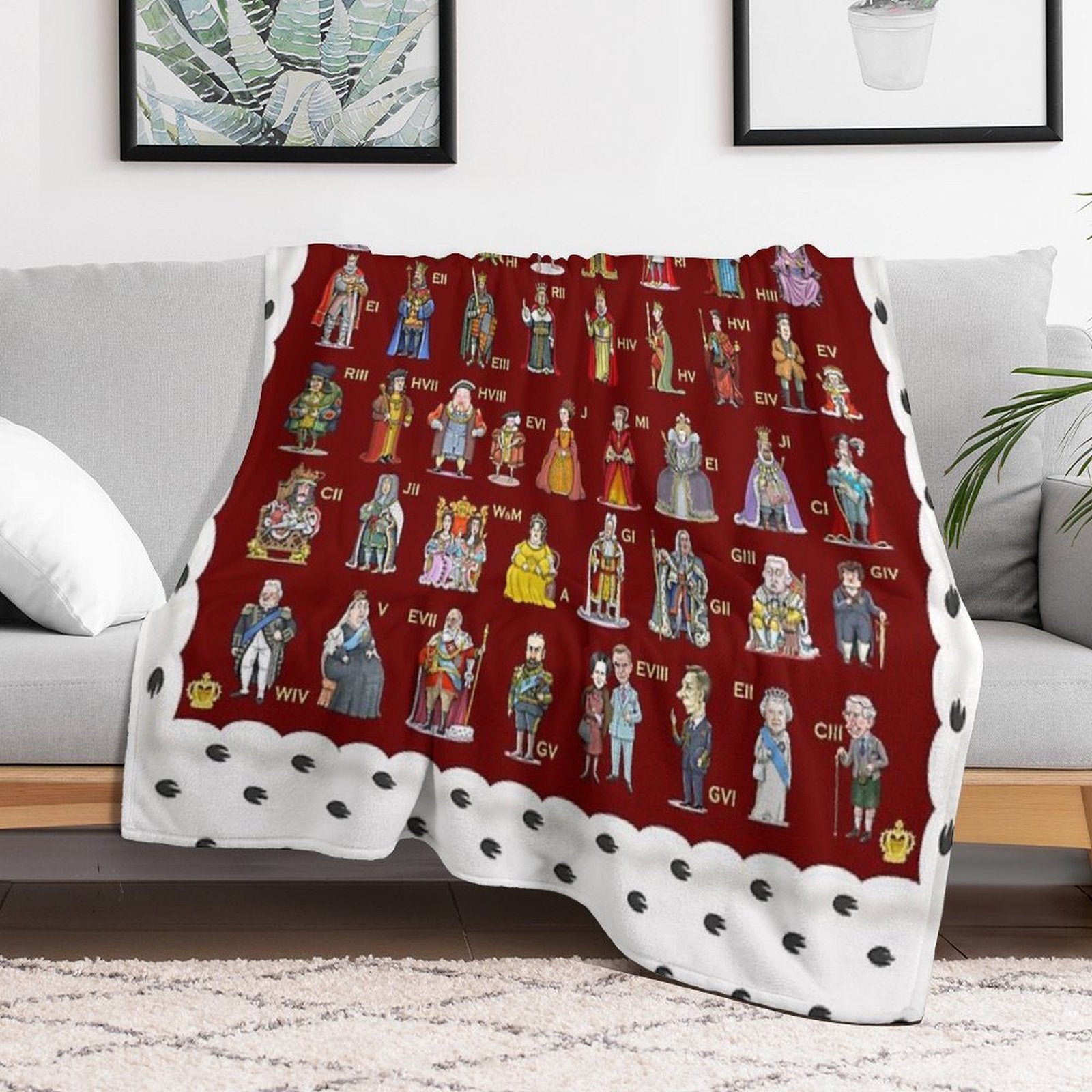 The English And British Monarchy (1066 to 2023+) Lightweight Throw Blanket