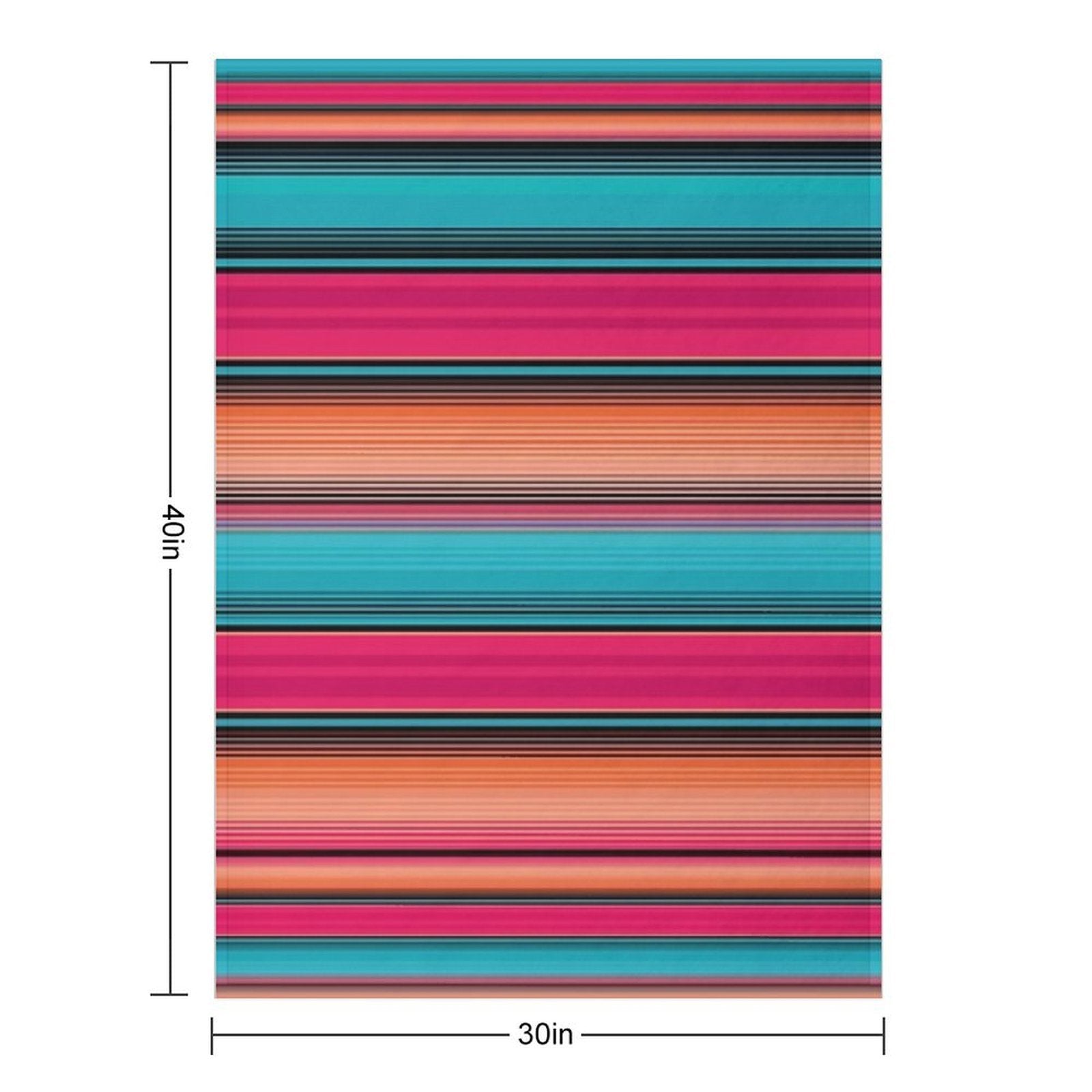 Sarape Rosa Pink Cute Mexican Blanket Serape Pattern Travel-friendly Throw Blanket