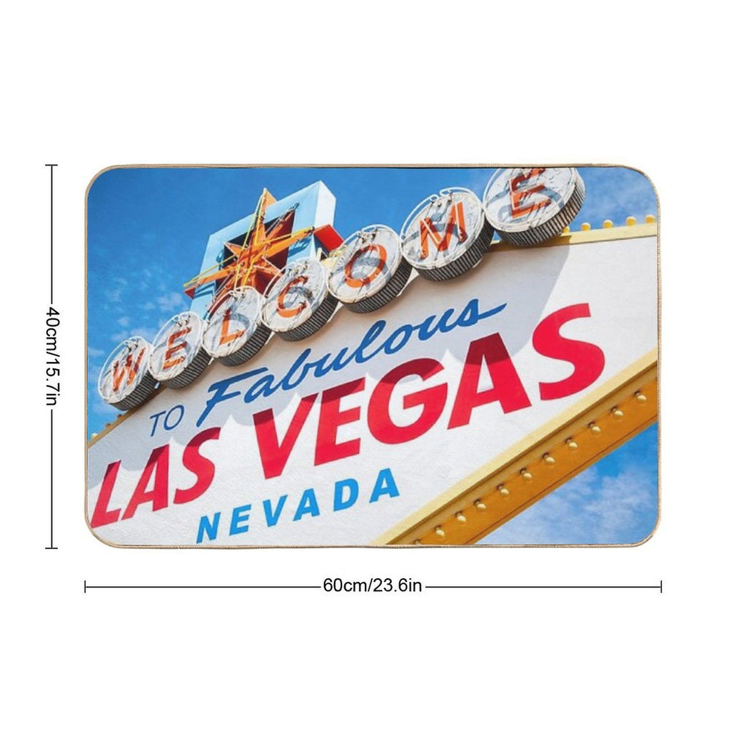 Welcome to Vegas  Easy To Clean Bath Mat