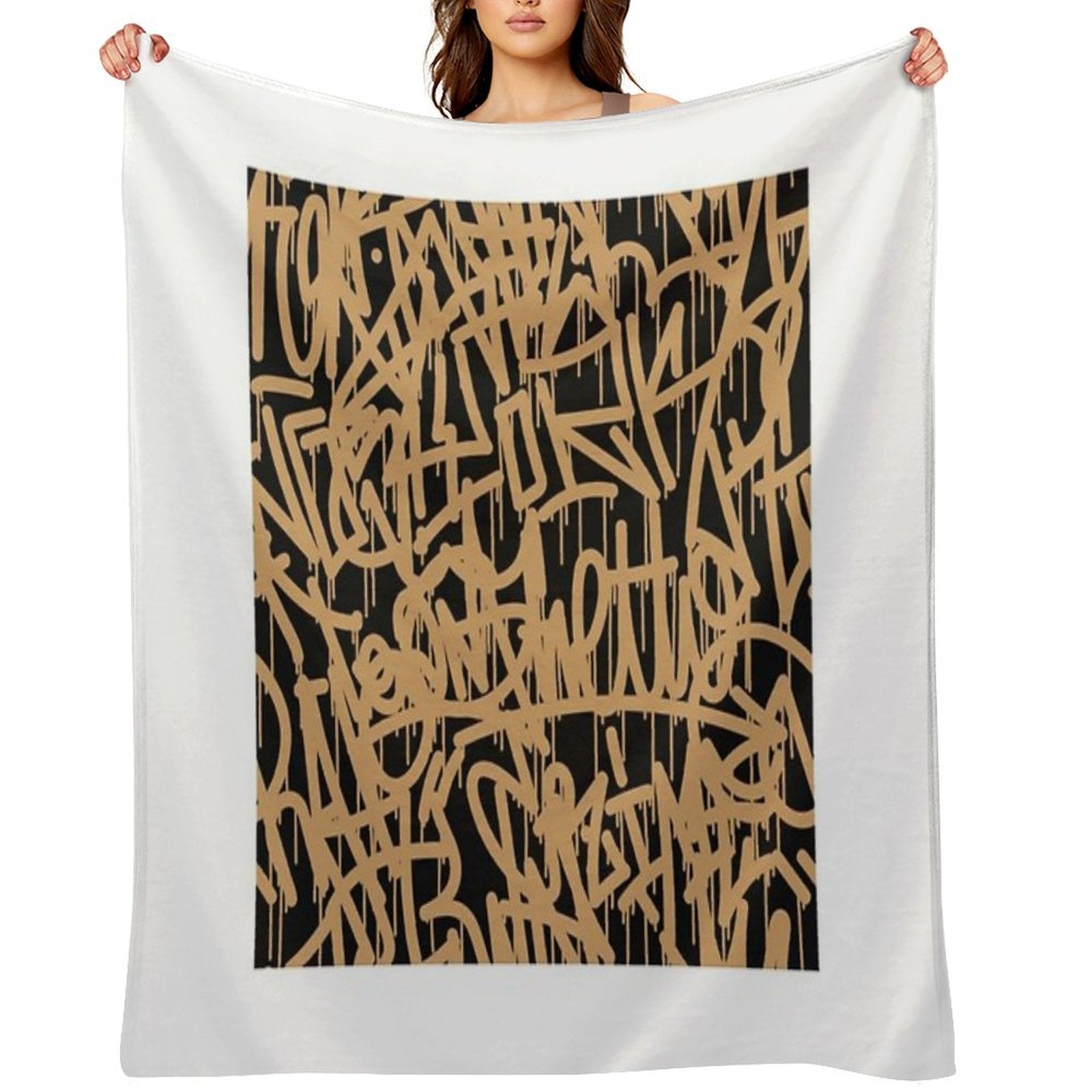 Graffiti Smudges And Drops Eco-conscious Throw Blanket