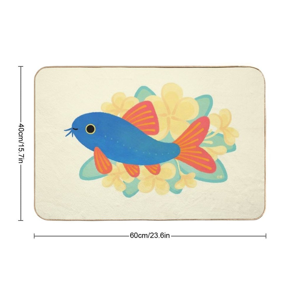 Blue Botia  High-Traffic Bath Mat