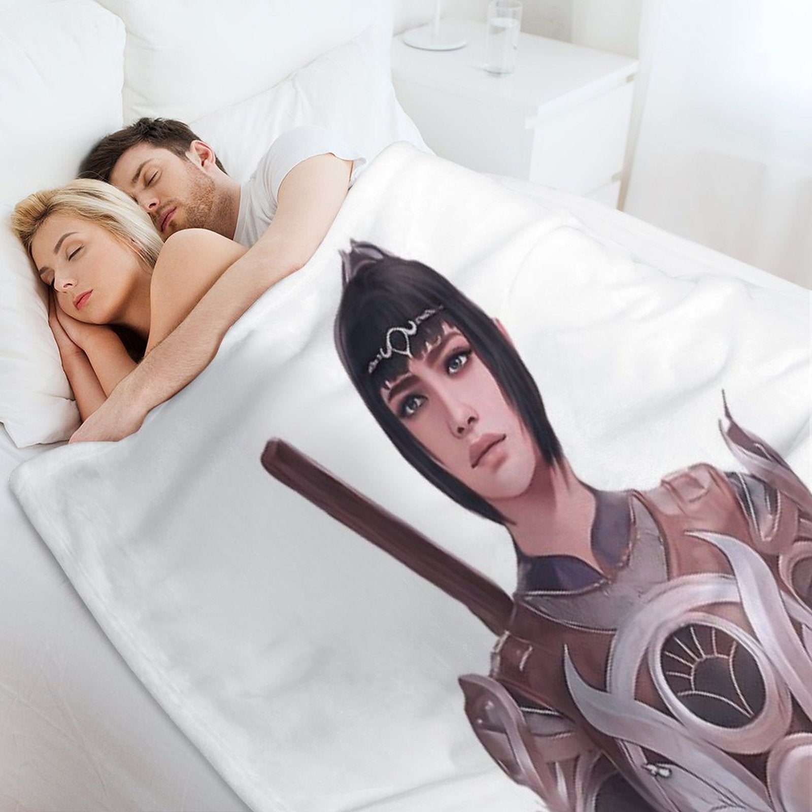 Shadowheart Baldurs Gate 3 Lightweight Throw Blanket