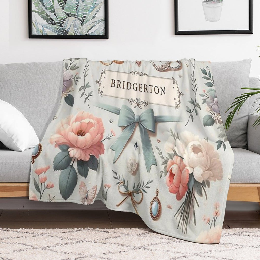 Whimsical World Of Bridgerton Print Compact Throw Blanket