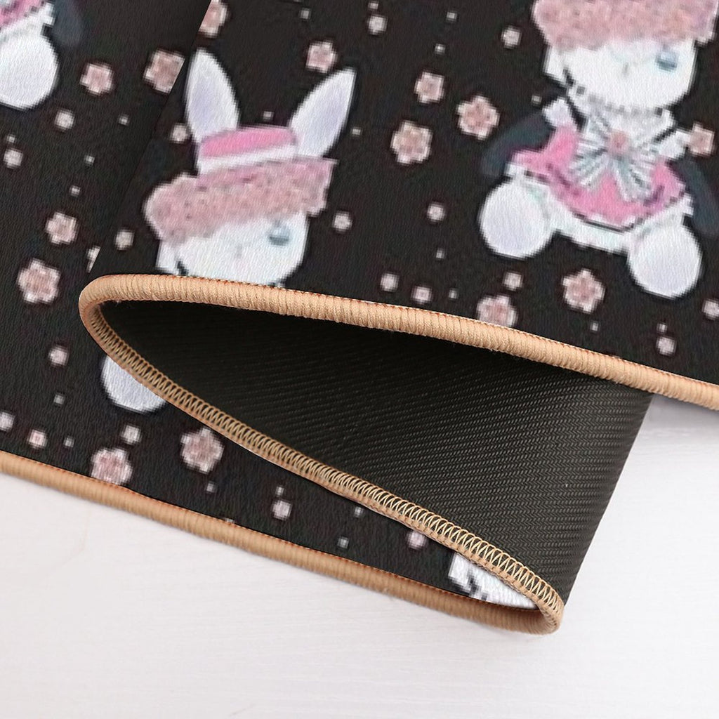 Rabbit (girl) Ciel (black)  Repositionable Bath Mat