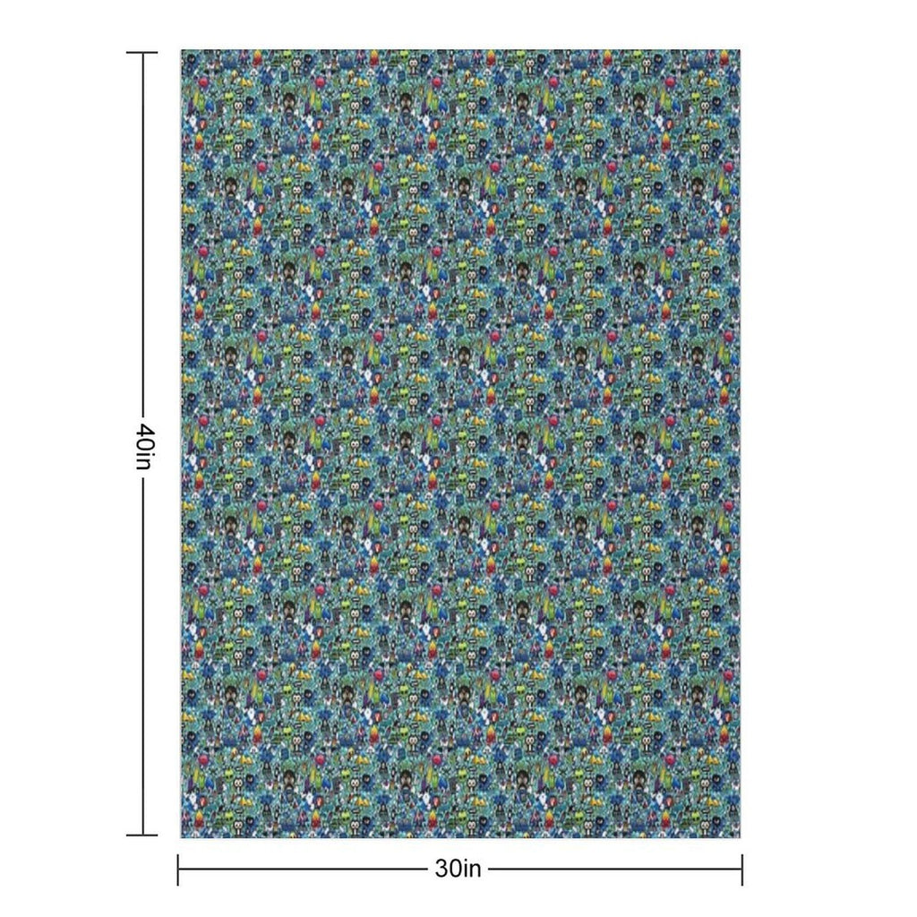 Cartoon Print Shrink-resistant Throw Blanket