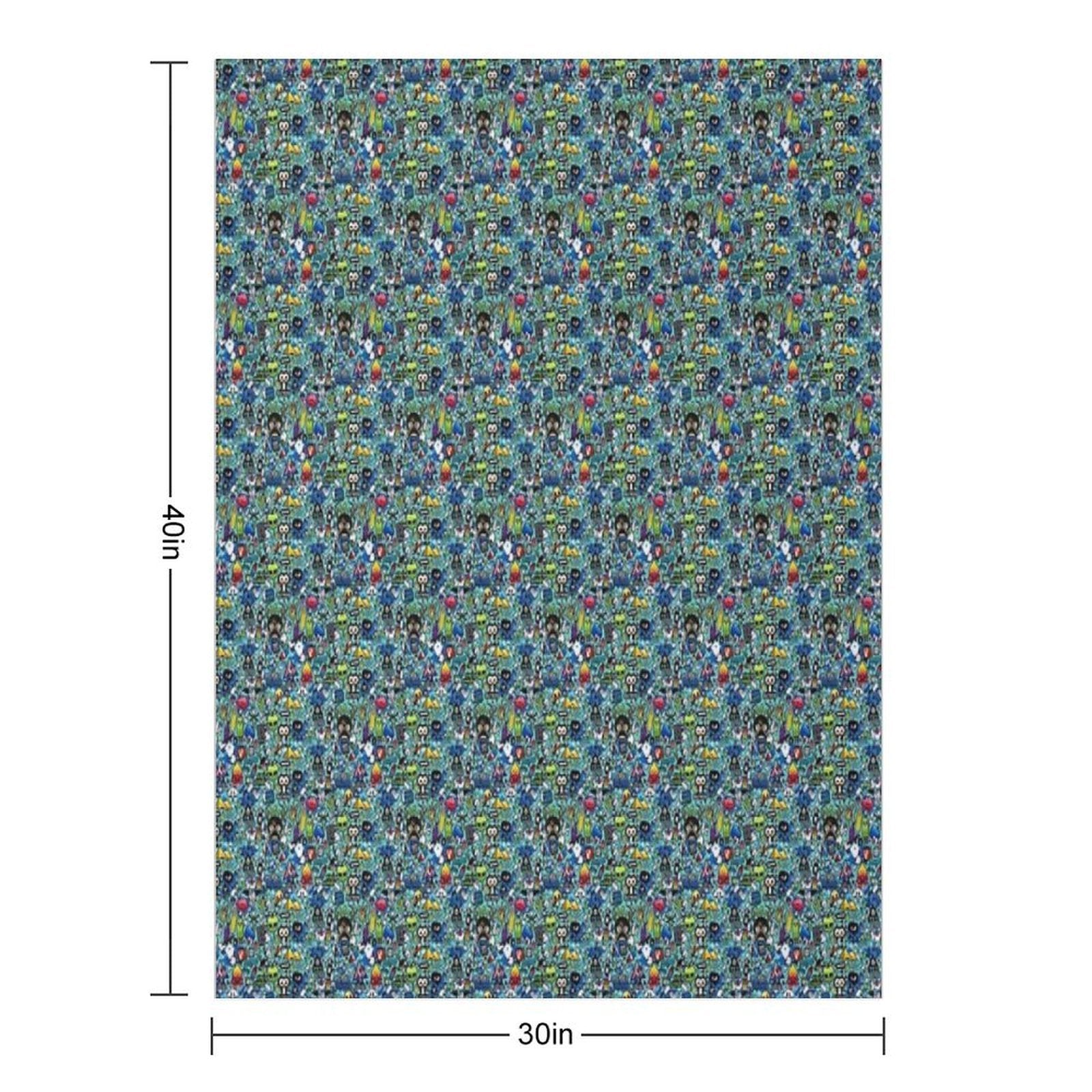 Cartoon Print Shrink-resistant Throw Blanket