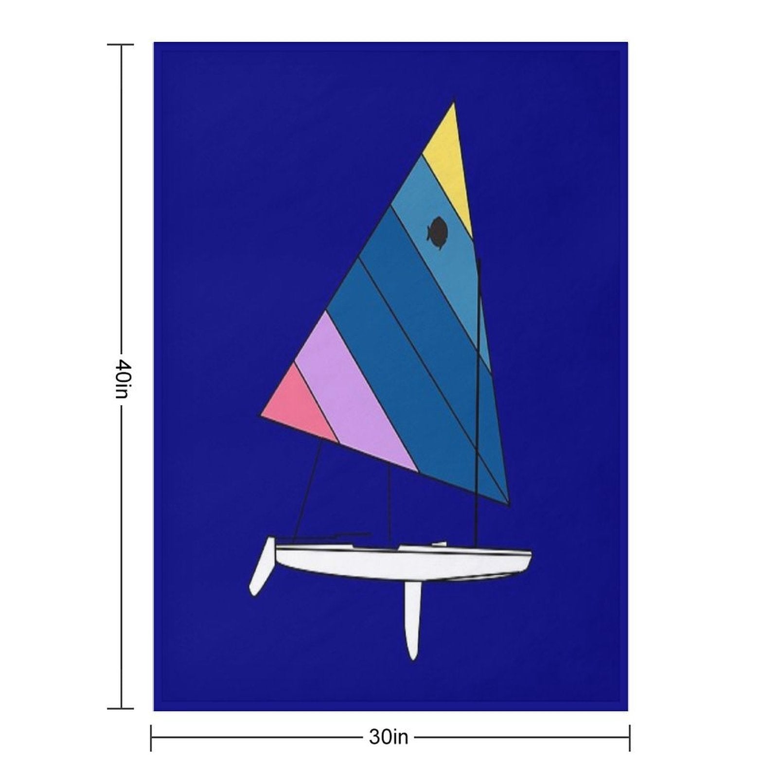 Sunfish Sailboat Multi-functional Throw Blanket