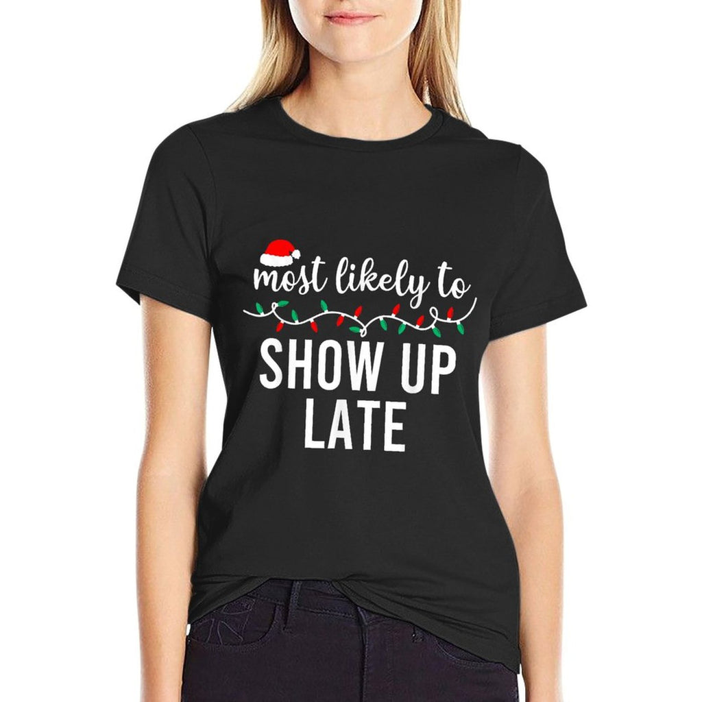 Most Likely To Christmas Matching Family Pajamas Funny  Fade-proof Color T-Shirt
